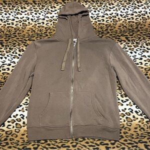 Brown Zip-Up Hoodie